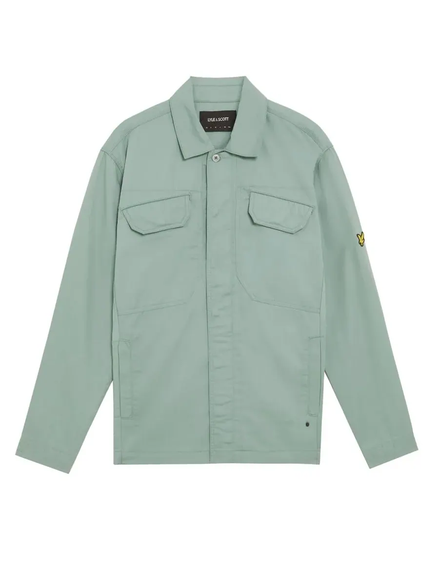 Мужская рубашка с длинными рукавами и множеством карманов Lyle & Scott, Cold Mint — изображение 7 из 8