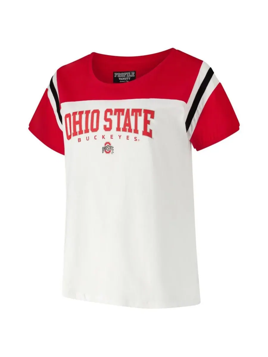 Fanatics Женская белая футболка Ohio State Buckeyes большого размера с символикой команды — изображение 3 из 3, белый