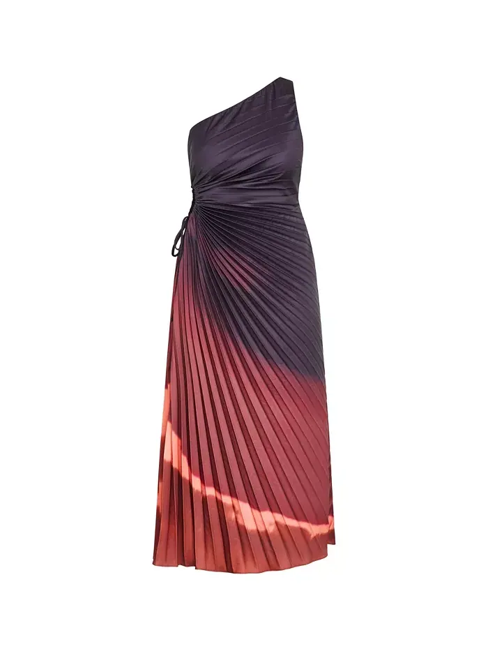 Платье макси с плиссировкой Aliza Print для полных CITY CHIC — изображение 4 из 5