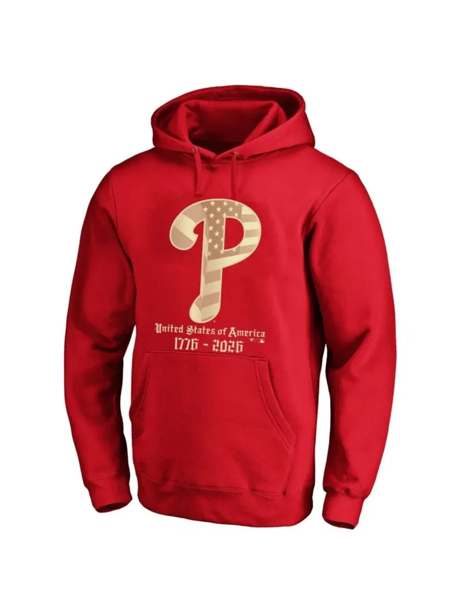Худи с принтом Philadelphia Phillies USA 1776-2026 Fanatics