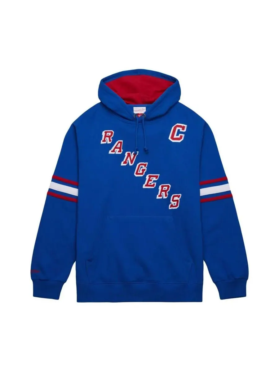 Mitchell & Ness Мужская толстовка с капюшоном Mark Messier Blue New York Rangers с именем и номером — изображение 2 из 4