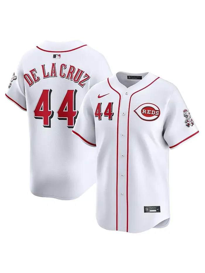 Мужская белая домашняя лимитированная джерси игрока Elly De La Cruz Cincinnati Reds Nike — изображение 1 из 3