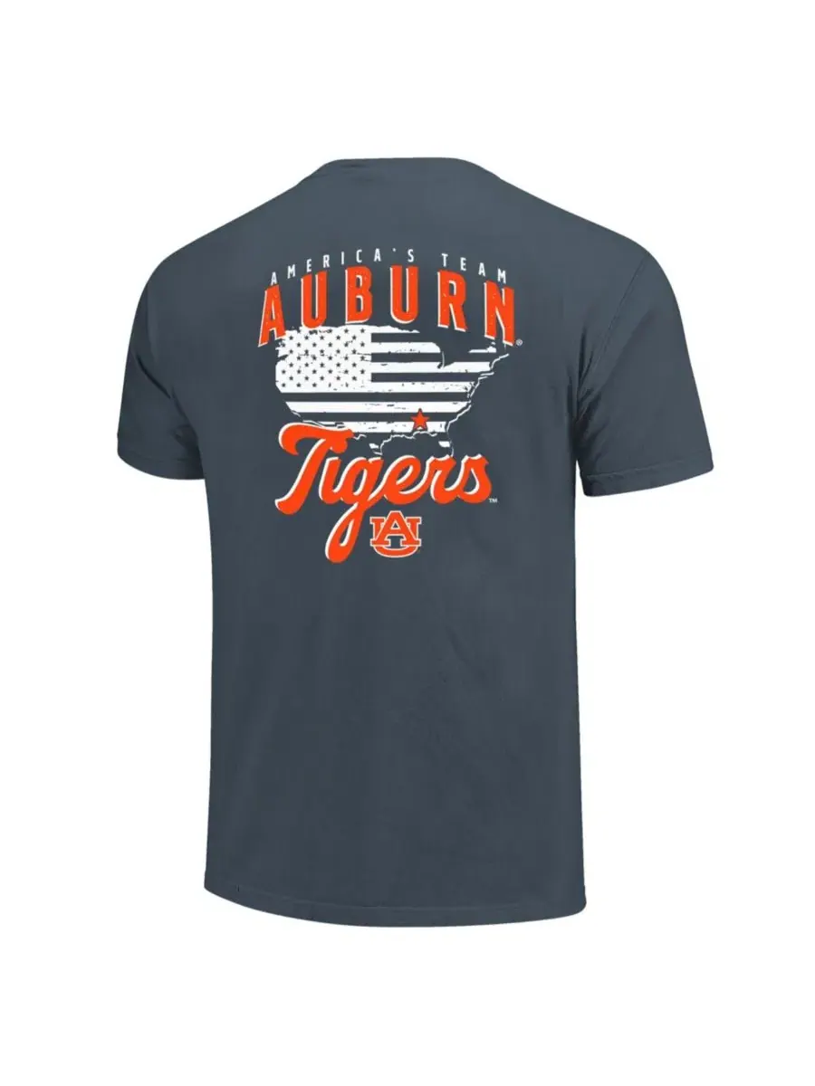 Футболка с принтом Auburn Tigers America's Team Image One — изображение 2 из 3, темно-синий