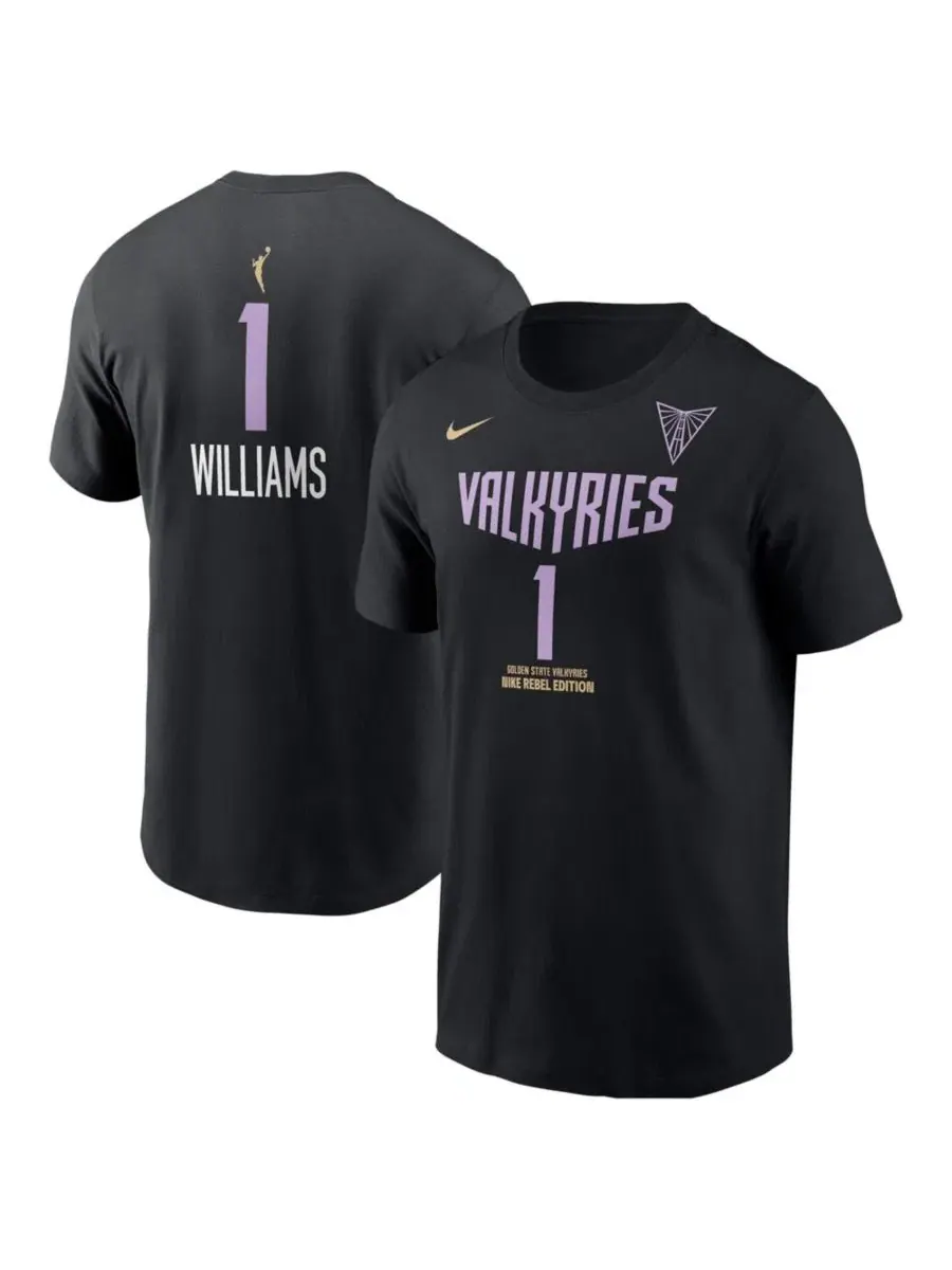 Футболка с именем и номером Гэбби Уильямс Golden State Valkyries Nike — изображение 1 из 3, черный