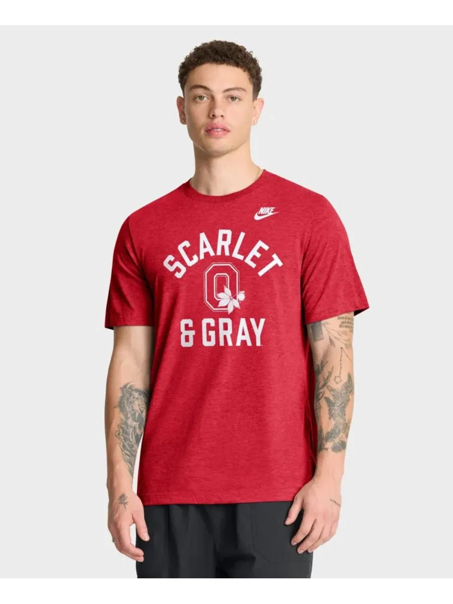 Футболка с длинным рукавом Nike Ohio State Buckeyes Legacy Mantra — изображение 1 из 4, алый