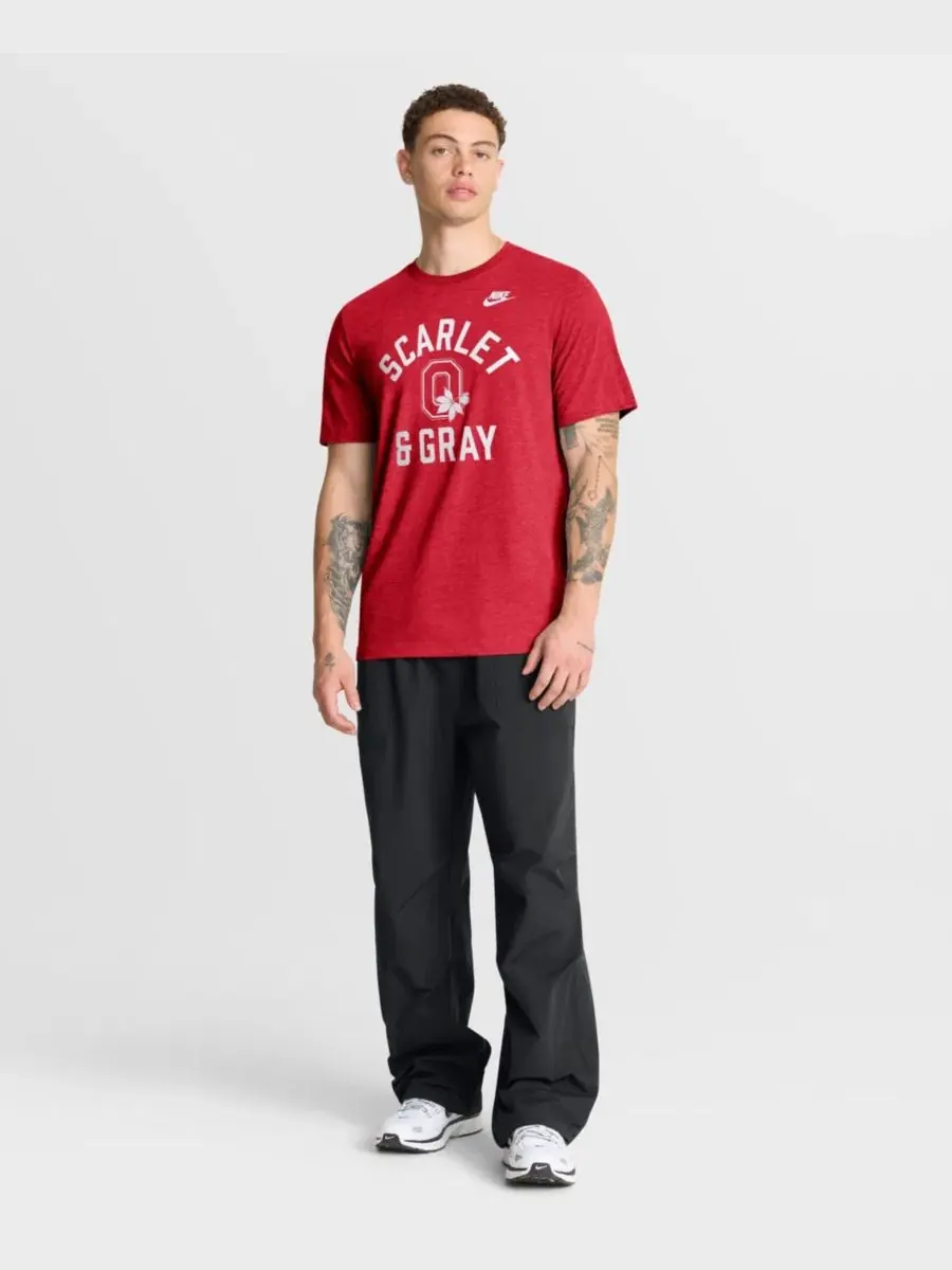 Футболка с длинным рукавом Nike Ohio State Buckeyes Legacy Mantra — изображение 3 из 4, алый
