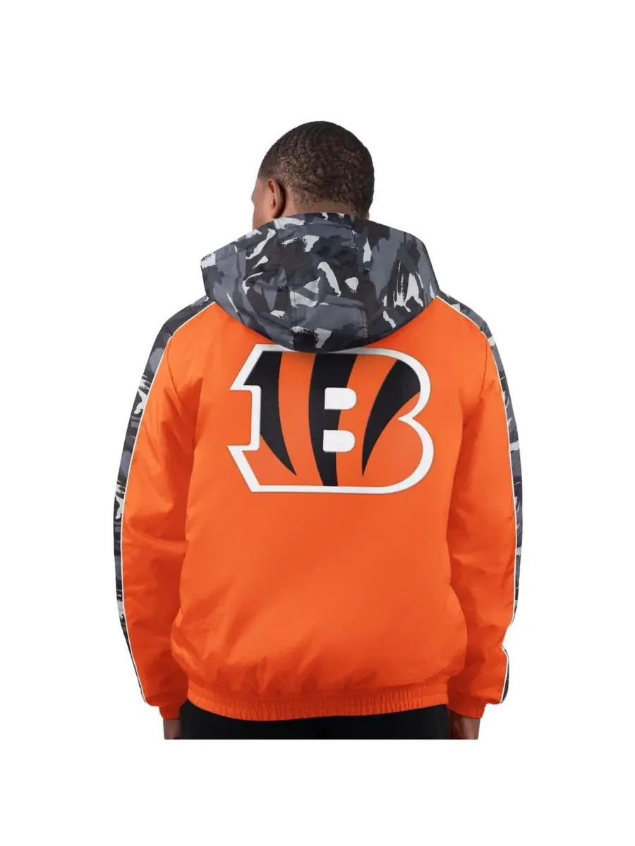 Starter Мужская оранжевая куртка на молнии с символикой команды Cincinnati Bengals Thursday Night — изображение 2 из 2