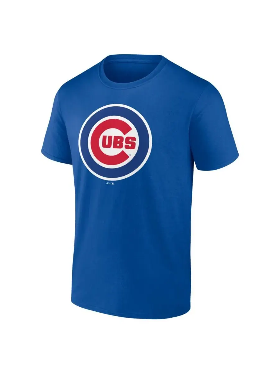 Футболка с принтом Chicago Cubs Logo Athletic — изображение 2 из 3, королевский