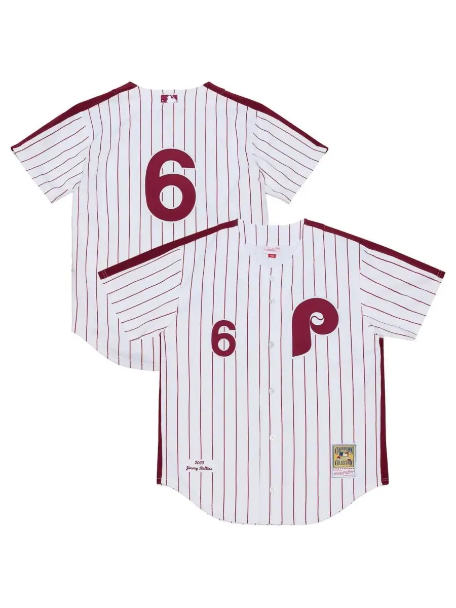 Джерси Mitchell & Ness Philadelphia Phillies 2003 Cooperstown Collection, Jimmy Rollins — изображение 1 из 4, белый