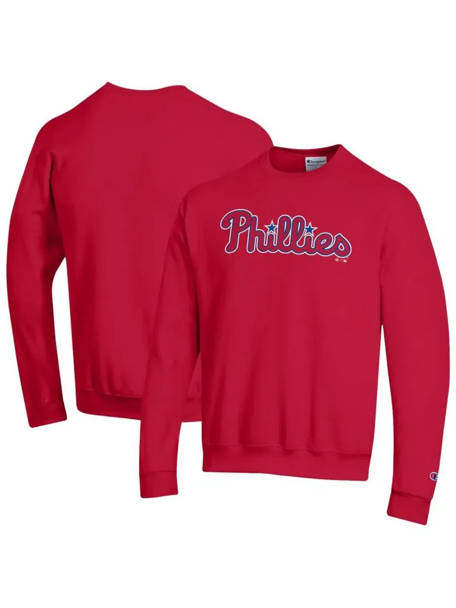 Свитшот с принтом Powerblend, Philadelphia Phillies Champion — изображение 1 из 3, красный