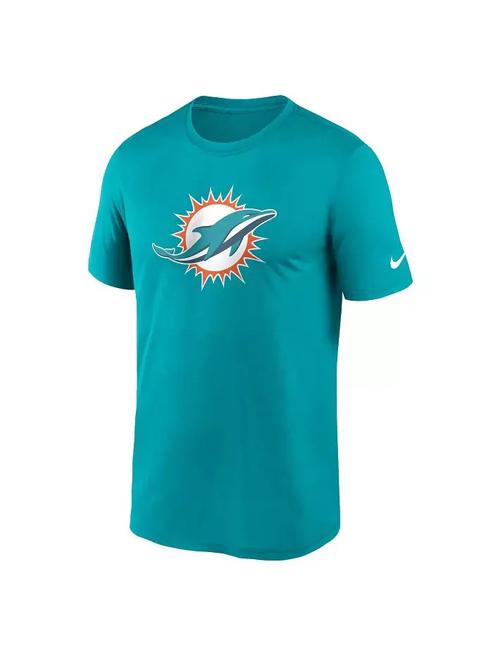 Мужская футболка Aqua Miami Dolphins Legend Logo Performance Nike — изображение 2 из 3