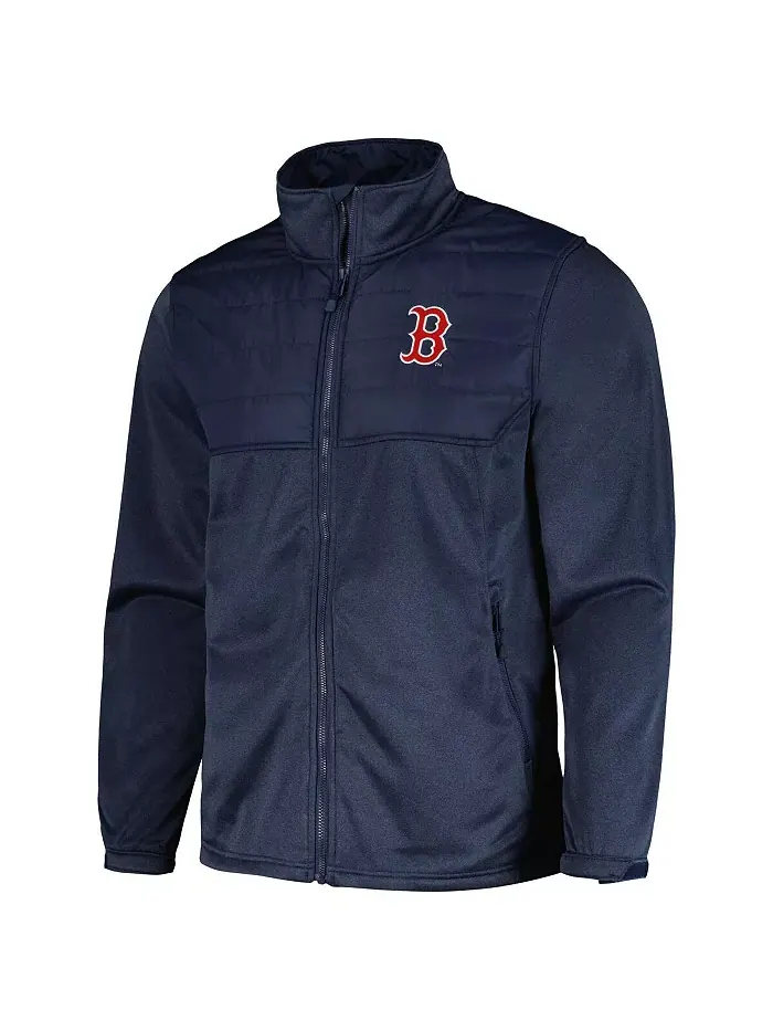 Мужская худи с молнией Heather Navy Boston Red Sox Explorer Dunbrooke — изображение 3 из 4