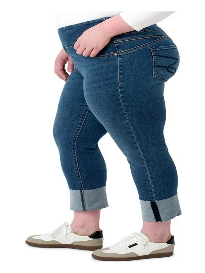 Джинсы Plus Size Tummy Toner с высокими манжетами и застежкой Seven7 — изображение 3 из 3