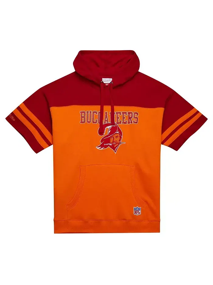 Мужская оранжевая толстовка Tampa Bay Buccaneers с короткими рукавами и винтажным логотипом Off — изображение 2 из 3