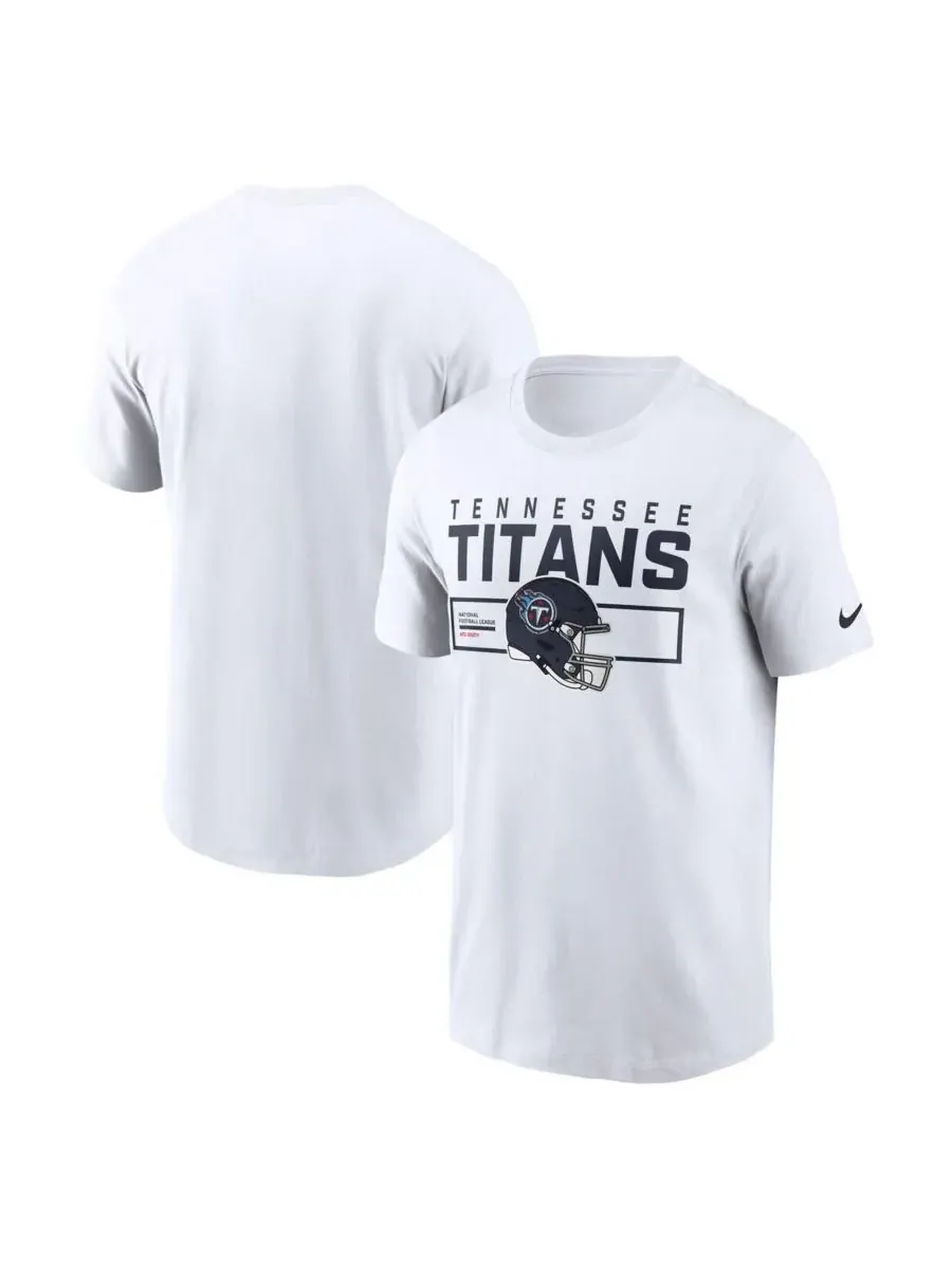 Nike Мужская белая футболка Tennessee Titans Primetime Helmet Essential — изображение 1 из 3, белый