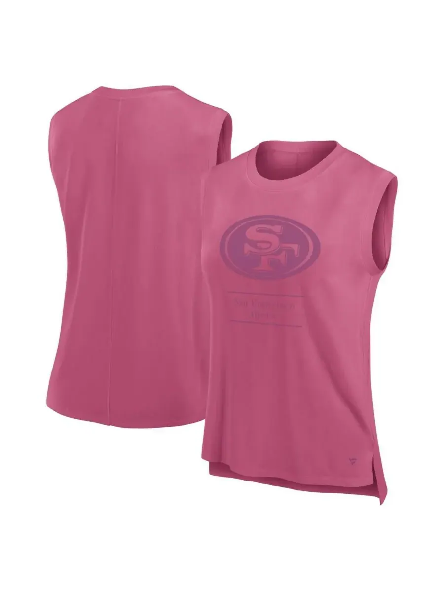 Fanatics Женская розовая майка-топ San Francisco 49ers Studio Embrace — изображение 1 из 3, розовый