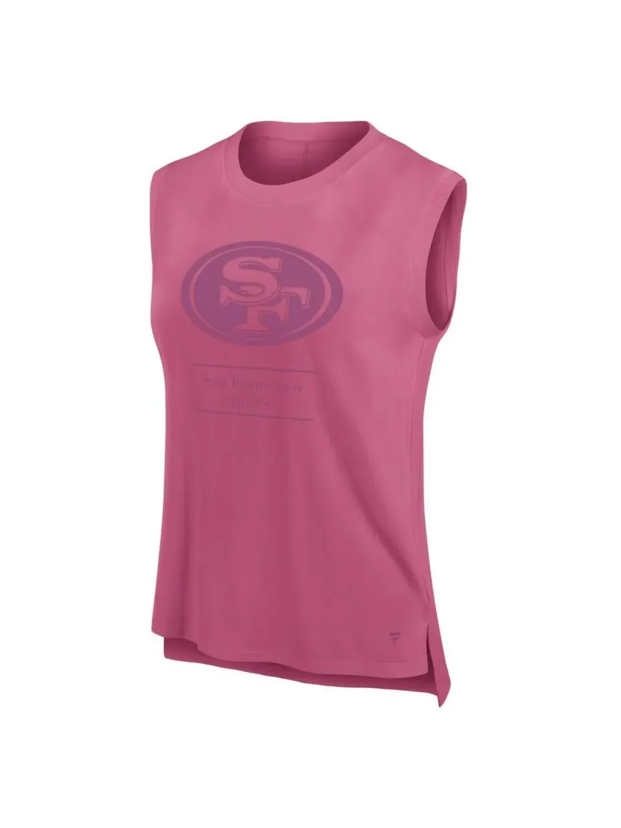 Fanatics Женская розовая майка-топ San Francisco 49ers Studio Embrace — изображение 3 из 3, розовый
