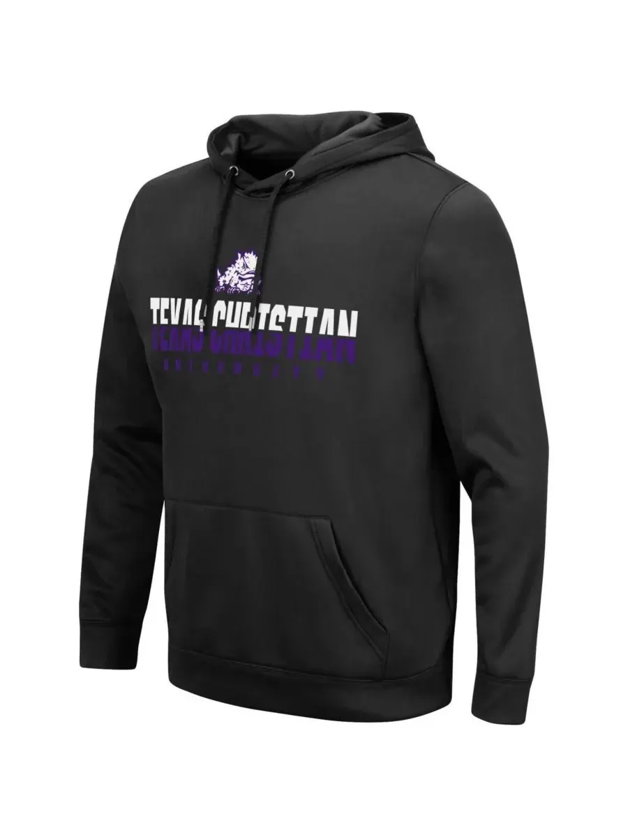 Colosseum Мужская черная толстовка с капюшоном TCU Horned Frogs Lantern — изображение 2 из 3, черный