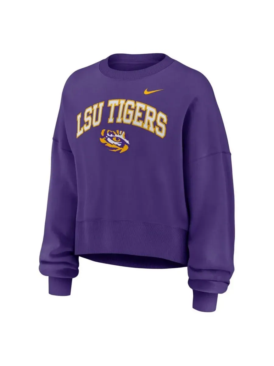 Nike Женская фиолетовая толстовка-пуловер с изображением эмблемы команды LSU Tigers и арки Феникса — изображение 3 из 3