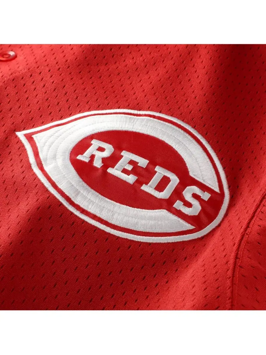 Мужская тренировочная майка Deion Sanders Red Cincinnati Reds из сетчатой ткани Cooperstown, размер — изображение 4 из 4