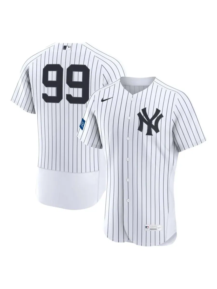 Мужская бейсбольная джерси Nike Aaron Judge New York Yankees Home Authentic Sponsor Patch — изображение 1 из 3, белый