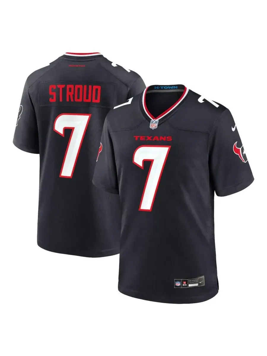 Футболка Nike C.J. Stroud Game Jersey — изображение 1 из 3, темно-синий