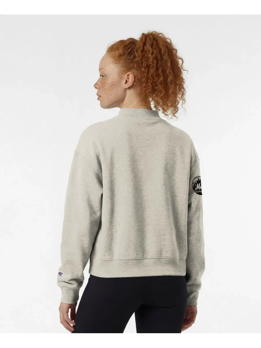 Свитшот женский с принтом Triumph Tri-Blend Fleece Champion — изображение 2 из 5, серый