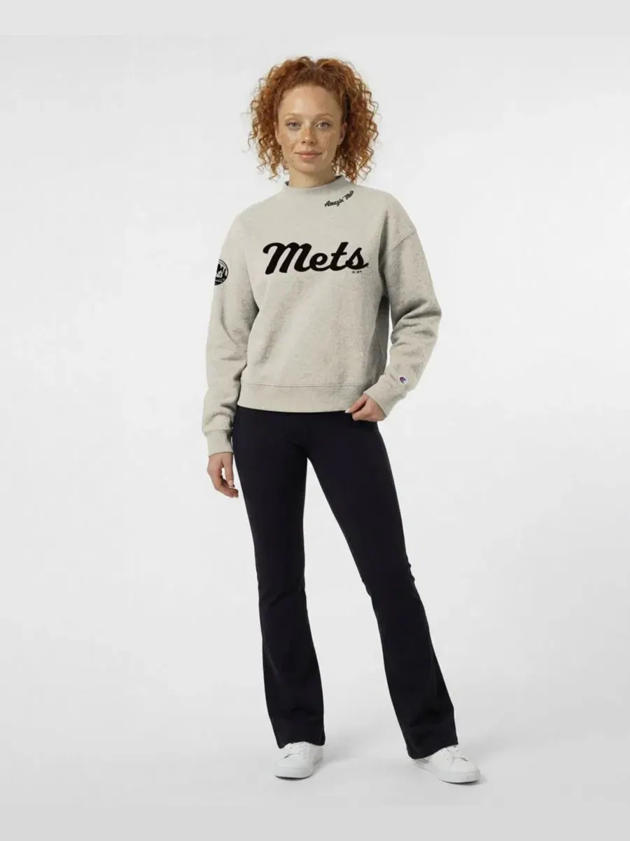 Свитшот женский с принтом Triumph Tri-Blend Fleece Champion — изображение 3 из 5, серый