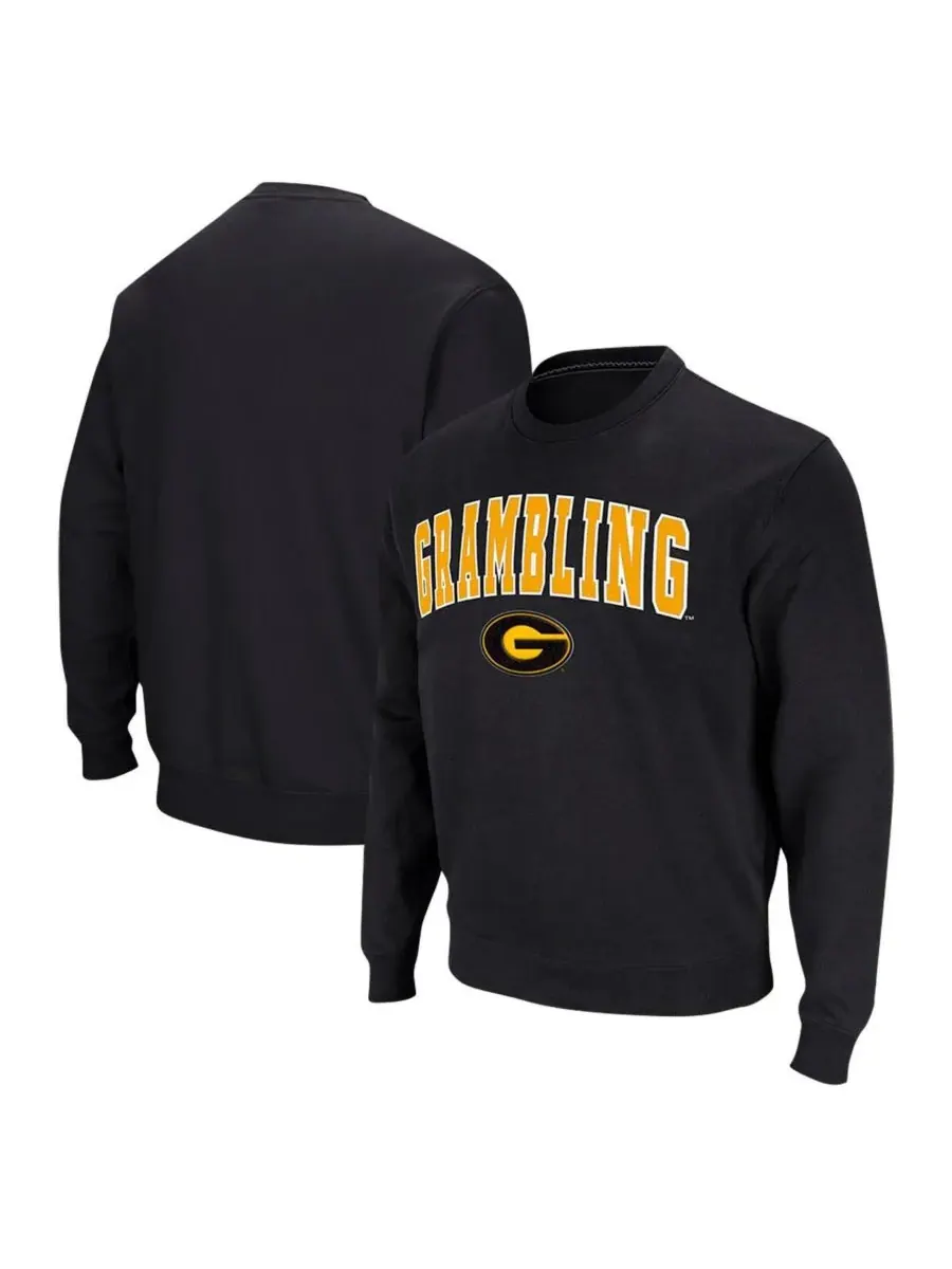 Colosseum Мужская черная толстовка с логотипом Grambling Tigers Arch Logo — изображение 1 из 3, черный