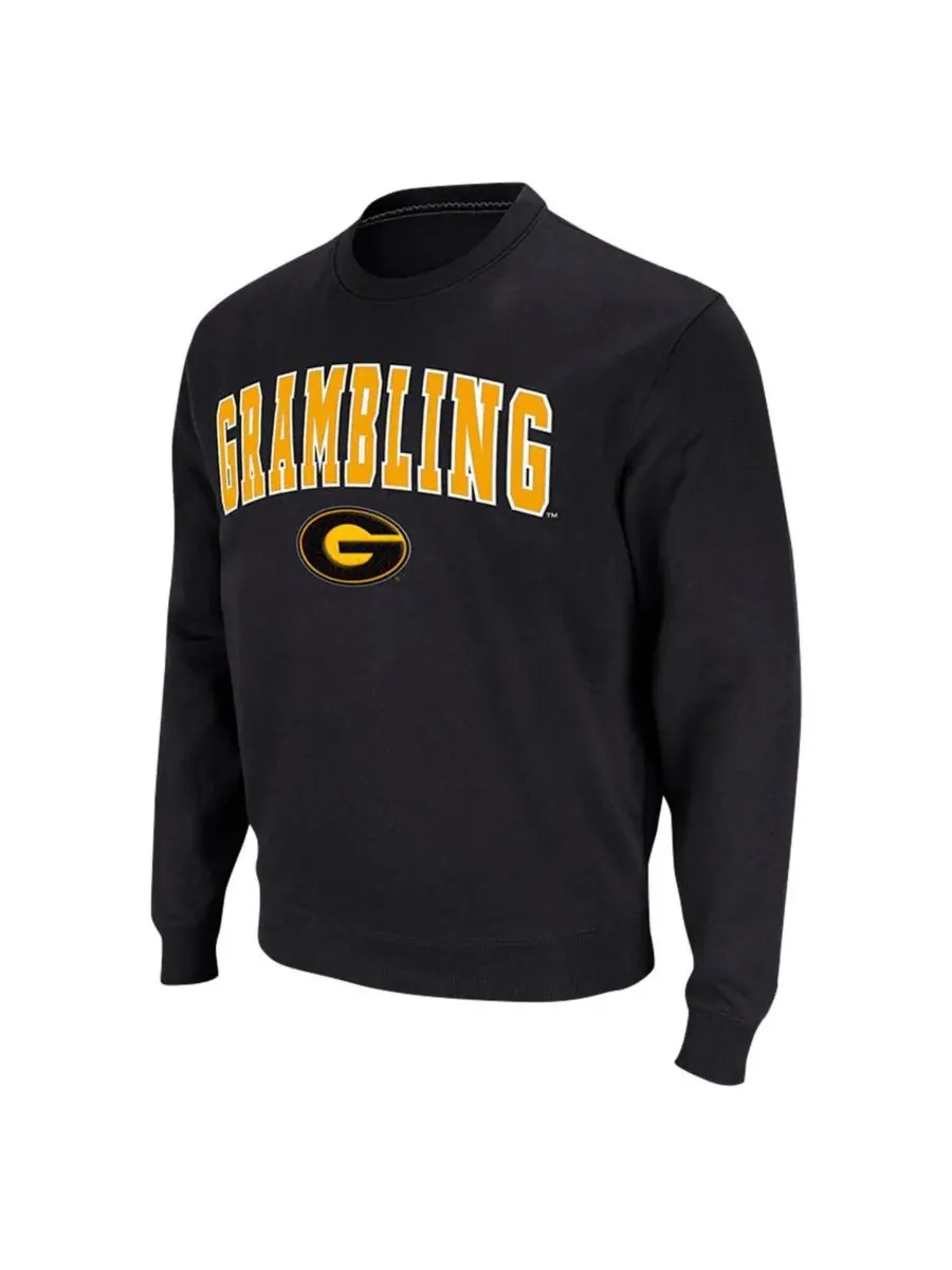 Colosseum Мужская черная толстовка с логотипом Grambling Tigers Arch Logo — изображение 3 из 3, черный