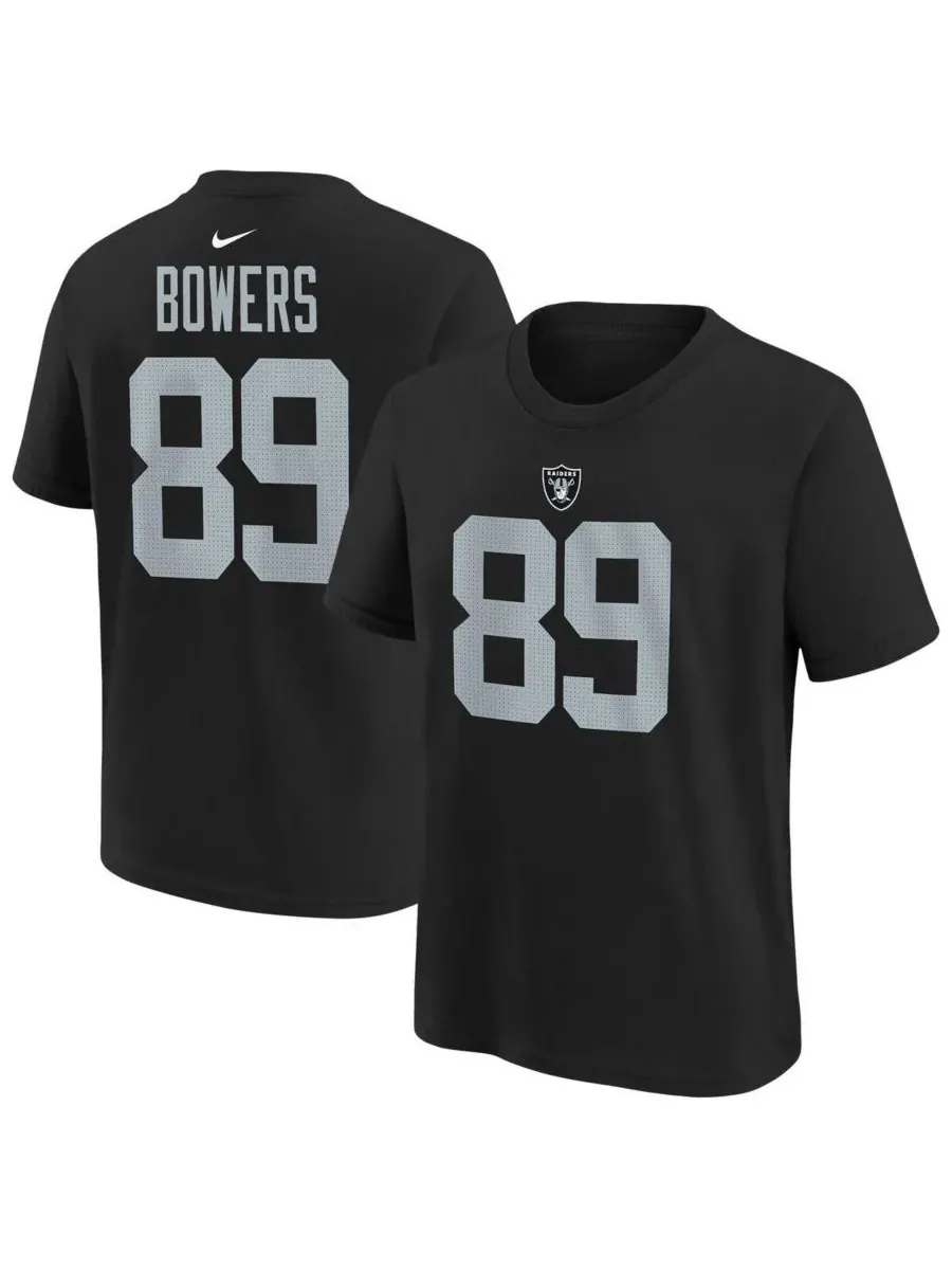 Nike Футболка с именем и номером игрока команды Las Vegas Raiders, черная, для мальчиков и девочек — изображение 1 из 3