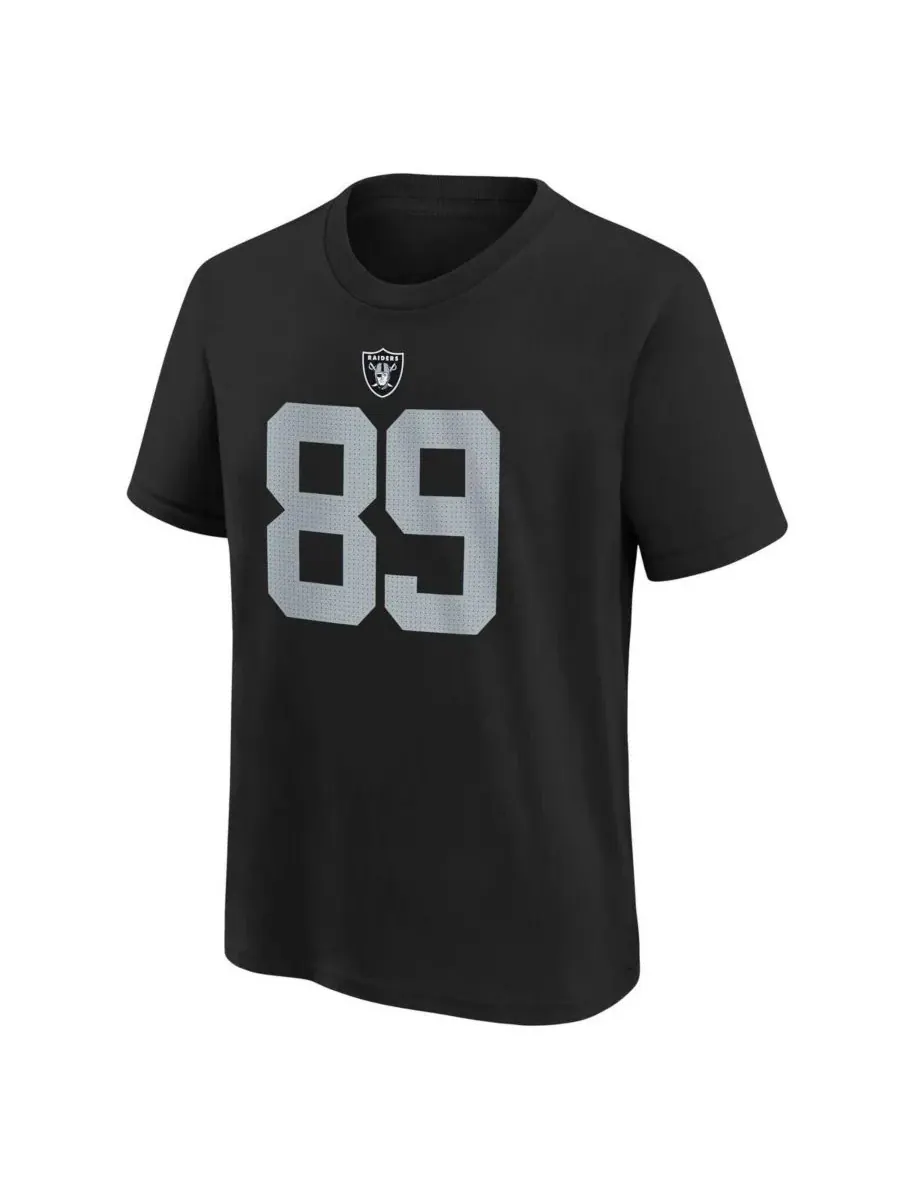 Nike Футболка с именем и номером игрока команды Las Vegas Raiders, черная, для мальчиков и девочек — изображение 2 из 3