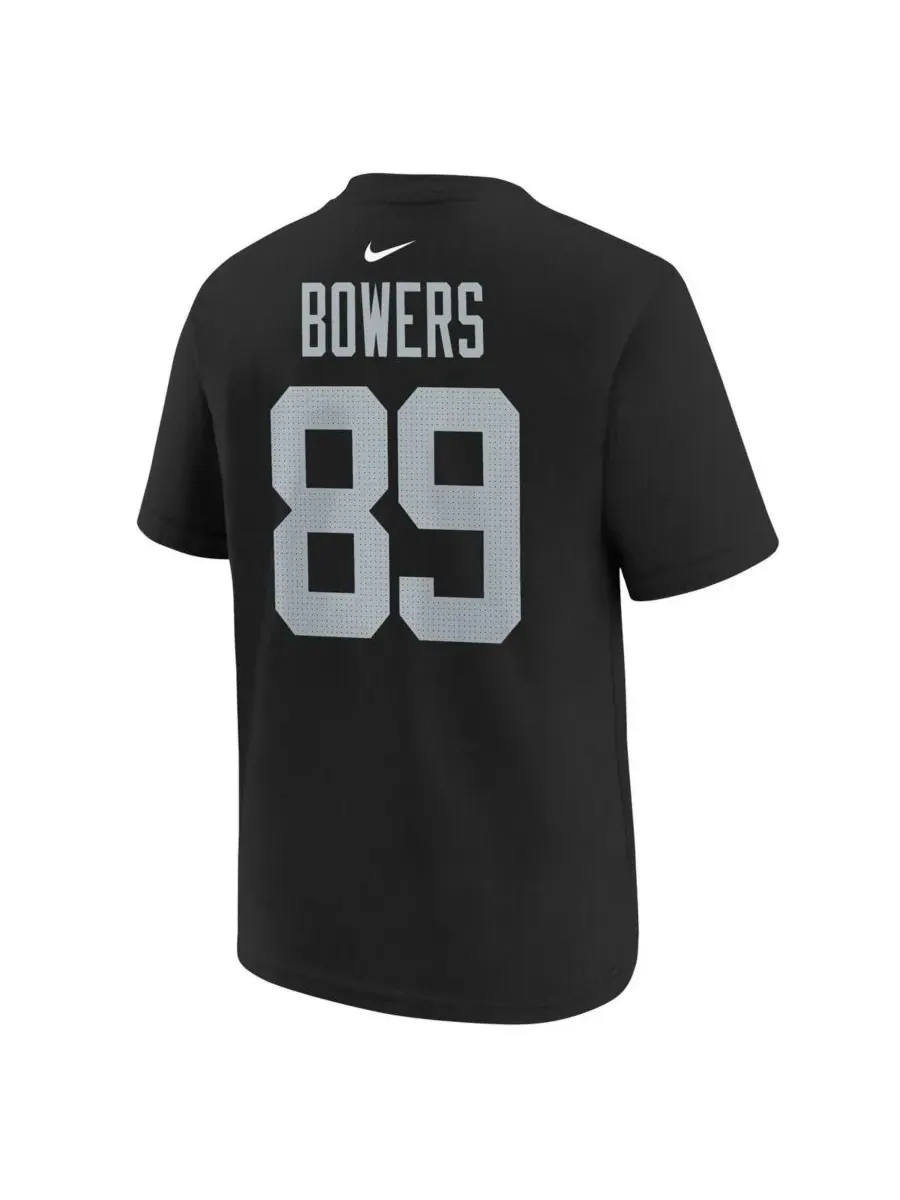 Nike Футболка с именем и номером игрока команды Las Vegas Raiders, черная, для мальчиков и девочек — изображение 3 из 3