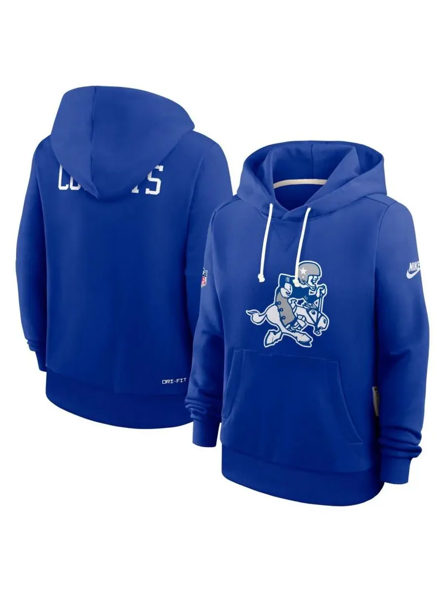 Женская толстовка Royal Dallas Cowboys Throwback Sideline Standard Issue Dri-FIT Nike — изображение 1 из 4, королевский