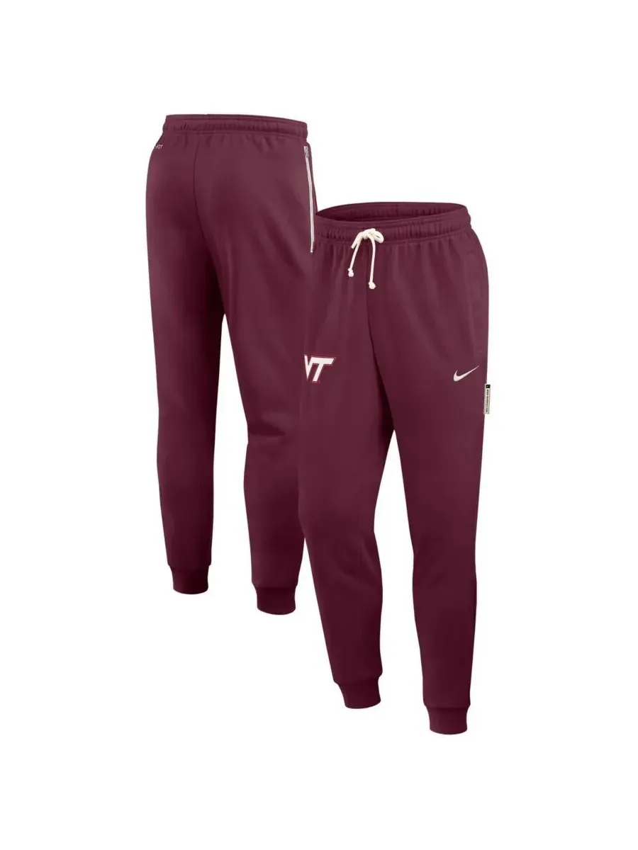 Nike Мужские бордовые спортивные брюки Virginia Tech Hokies 2025 Sideline Performance Taper Pants — изображение 1 из 3