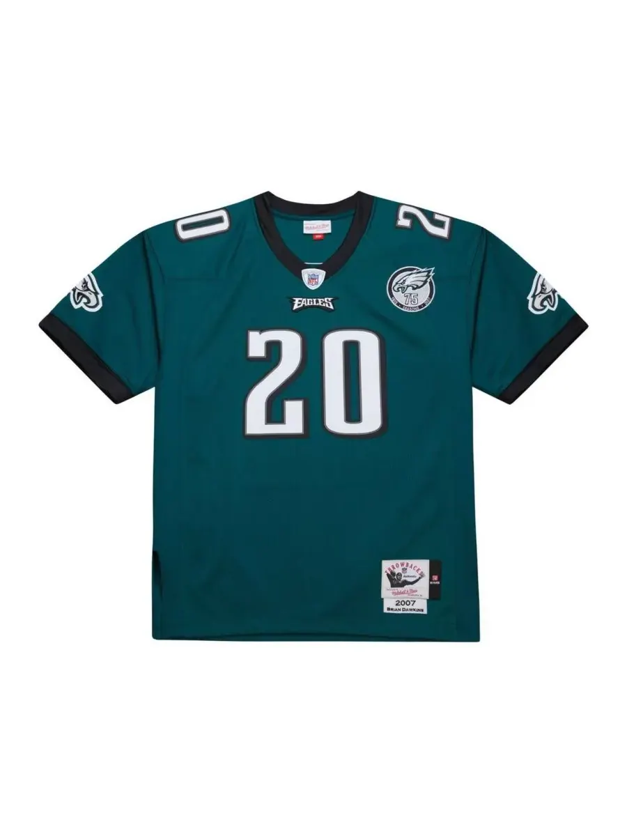 Mitchell & Ness Мужская зеленая футболка Брайана Докинса, игрока команды Philadelphia Eagles 2007 — изображение 2 из 5