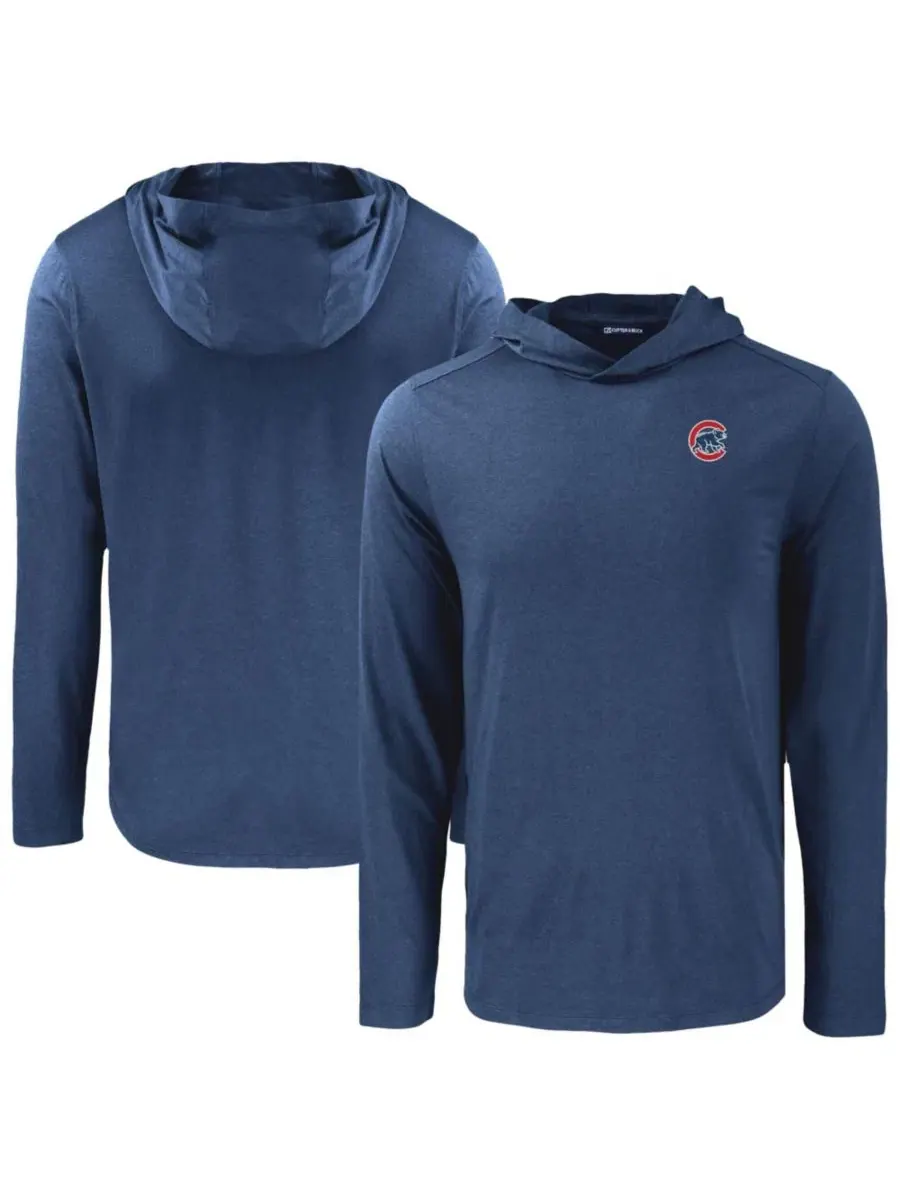 Худи с капюшоном с принтом Chicago Cubs Coastline Epic Comfort Eco Hoodie Cutter & Buck — изображение 1 из 3, темно-синий