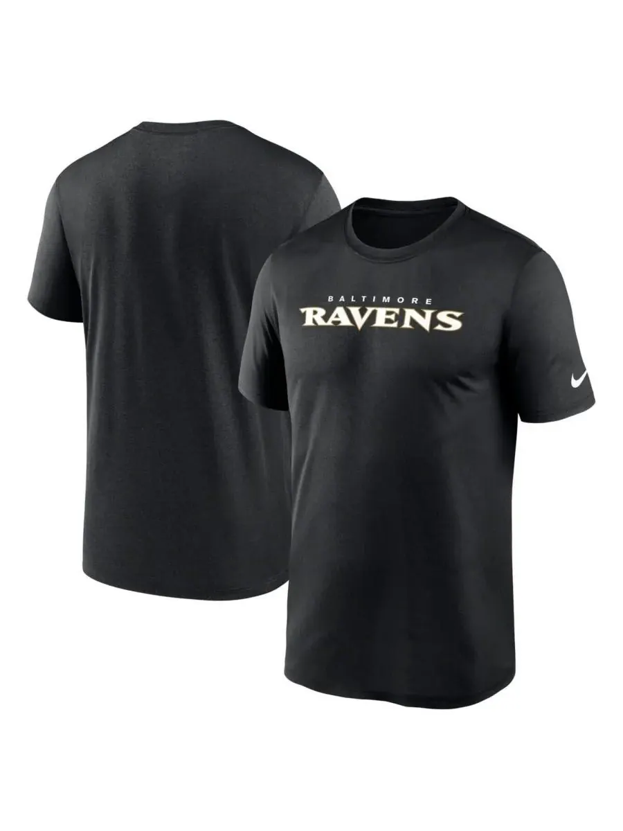Nike Мужская черная футболка Baltimore Ravens Primetime Legend Performance с логотипом команды — изображение 1 из 3, черный