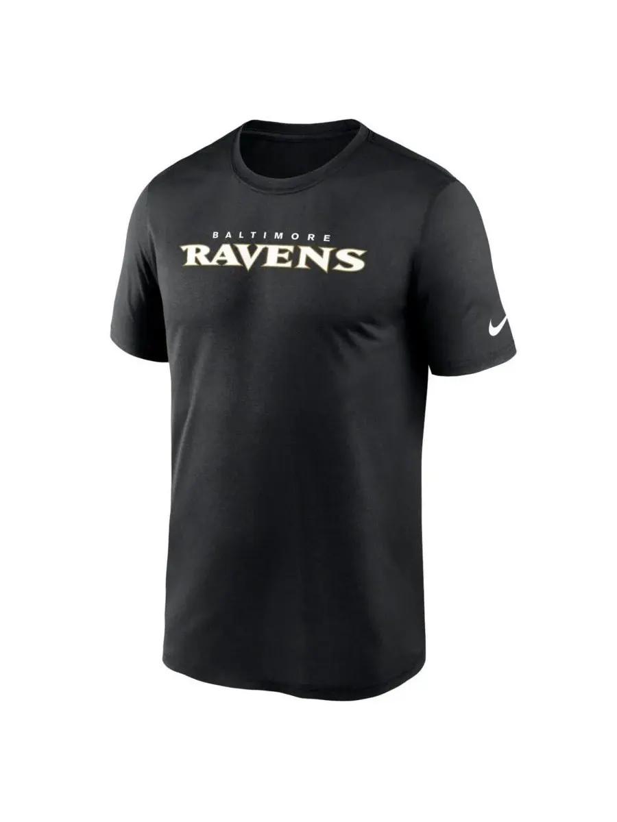 Nike Мужская черная футболка Baltimore Ravens Primetime Legend Performance с логотипом команды — изображение 3 из 3, черный
