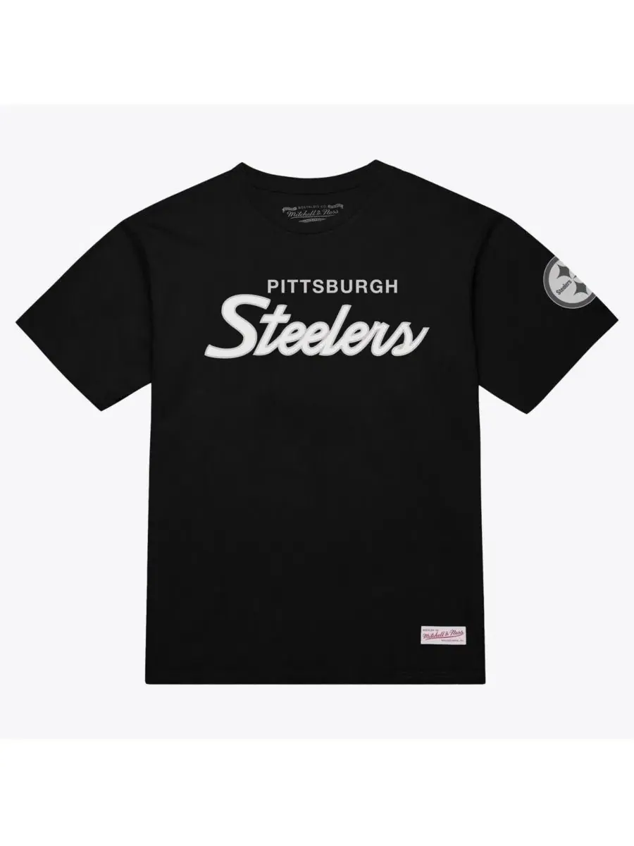 Футболка с коротким рукавом и принтом Pittsburgh Steelers Head Coach Classic Mitchell & Ness — изображение 1 из 2, черный
