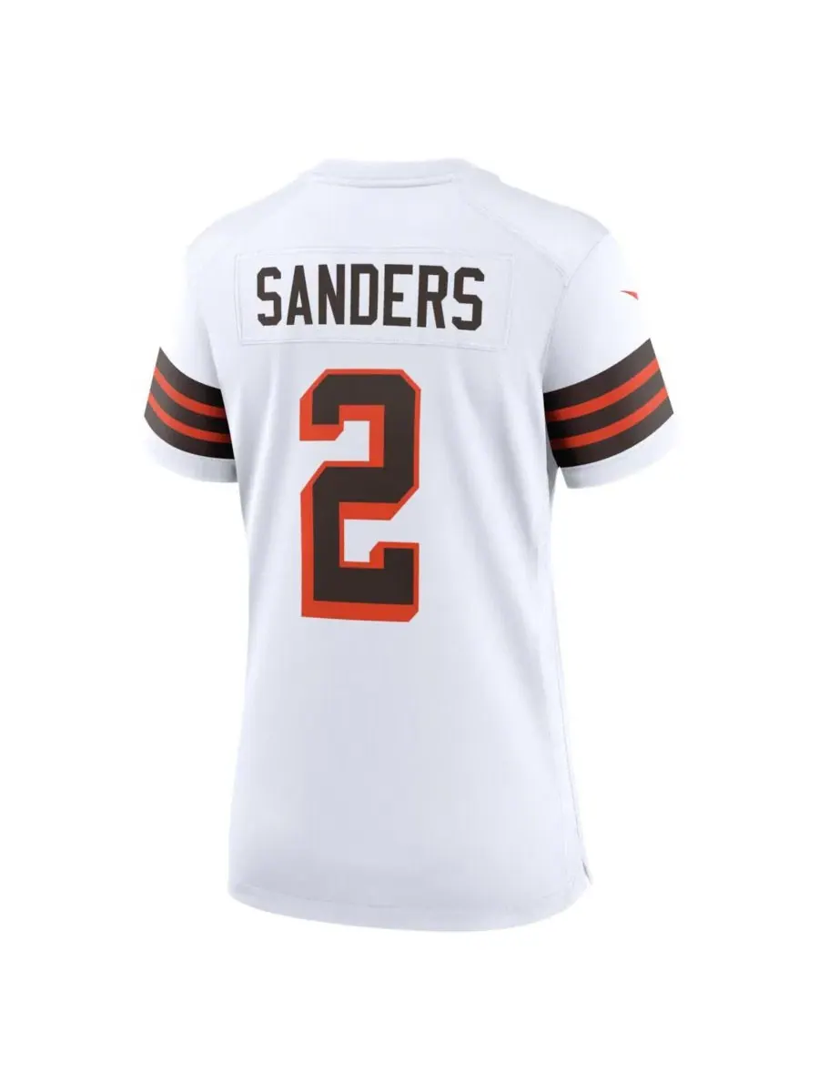 Футболка Nike Cleveland Browns Alternate Game Jersey с принтом, Shedeur Sanders — изображение 3 из 3, белый