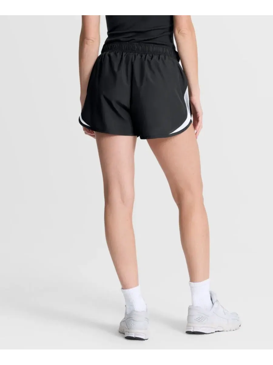 Шорты женские Nike Tempo Mid-Rise, 3.25" Inseam — изображение 4 из 4, черный белый