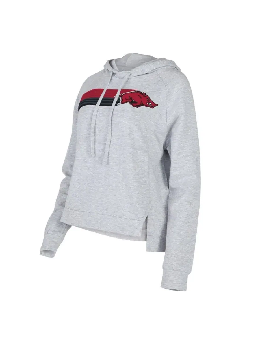 Concepts Sport Женская серая толстовка с капюшоном Arkansas Razorbacks Cedar Tri-Blend Raglan — изображение 1 из 1, серый