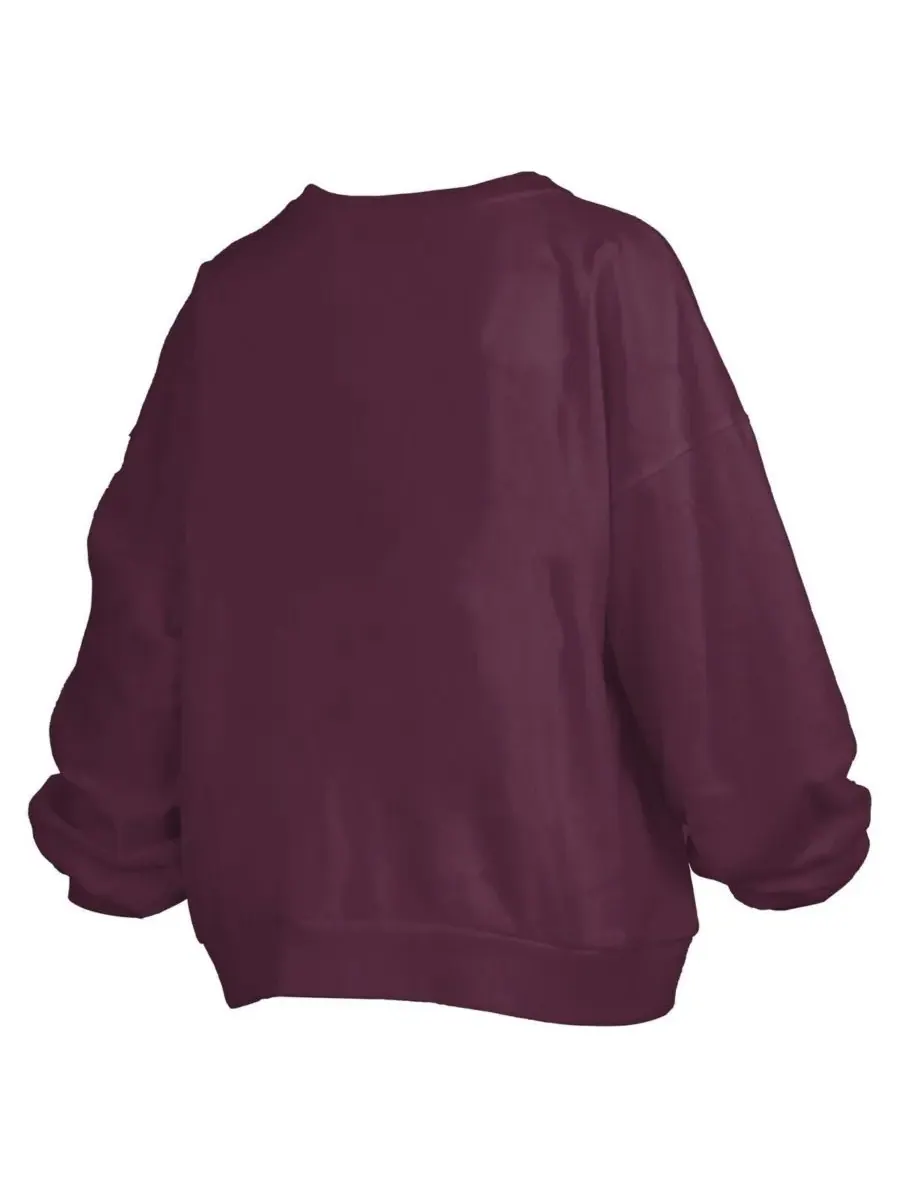 Pressbox Женская бордовая толстовка-пуловер Texas A&M Aggies Janise Arch Over Logo Waist Length — изображение 2 из 3