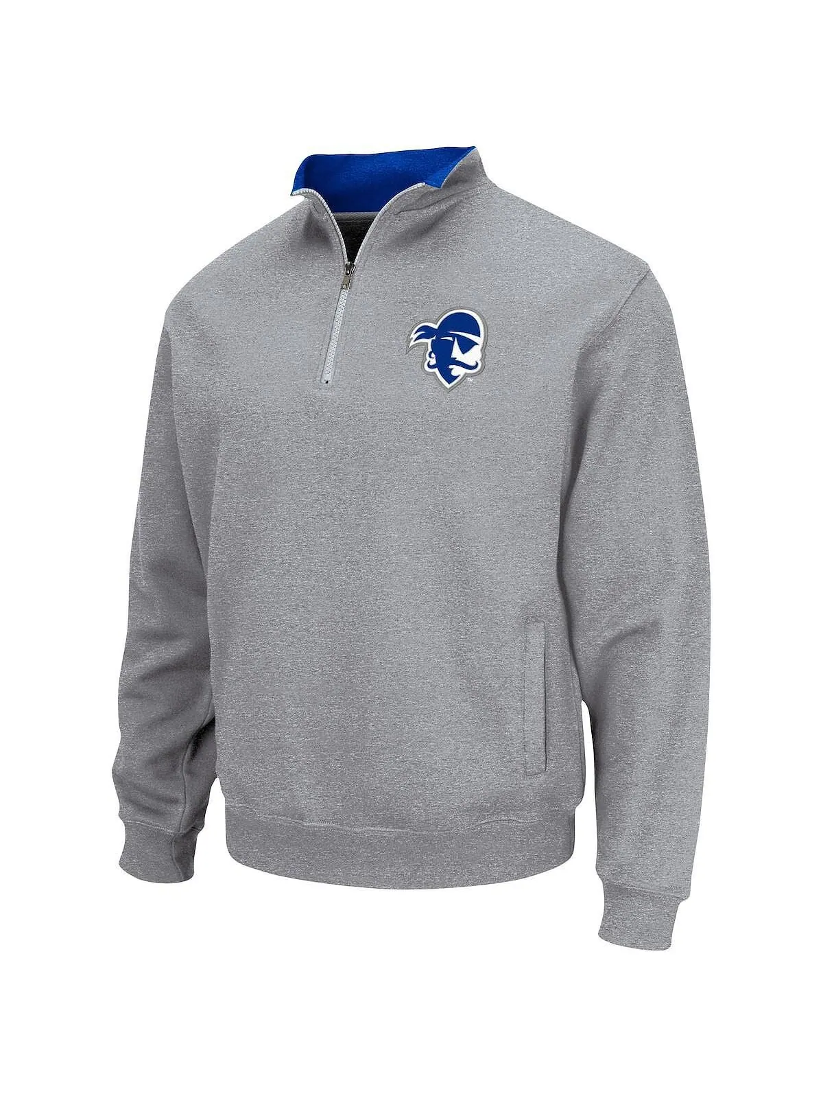Мужская серая куртка seton hall pirates tortugas team logo с молнией на четверть с логотипом — изображение 2 из 3, серый