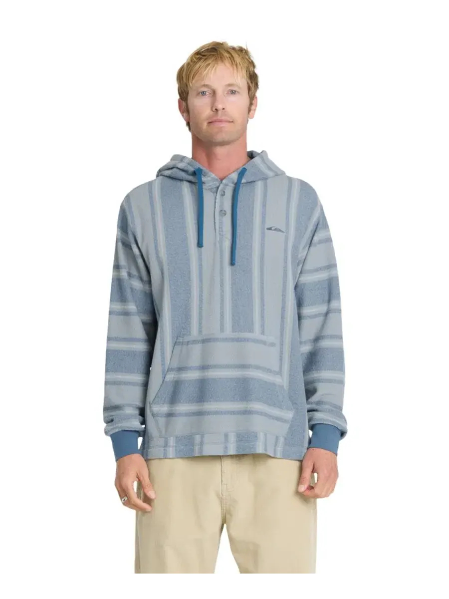 Худи-лонгслив с капюшоном и планкой на пуговицах Quiksilver, Quiet Harbor — изображение 1 из 5