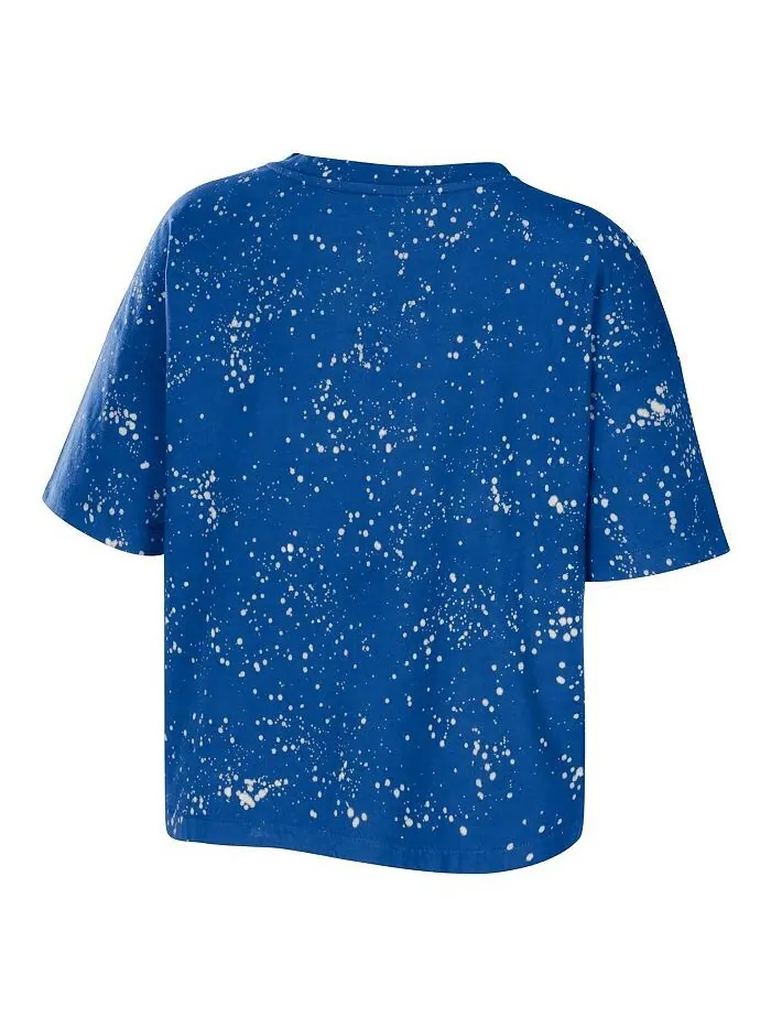 Женская футболка Royal Pitt Panthers Bleach Wash Splatter Notch Neck WEAR by Erin Andrews — изображение 3 из 3, королевский