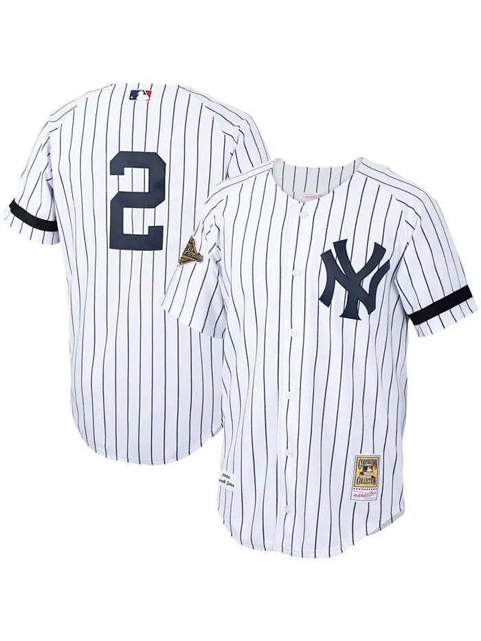 Мужское белое аутентичное домашнее джерси New York Yankees Cooperstown Collection 1996 года — изображение 1 из 3, белый