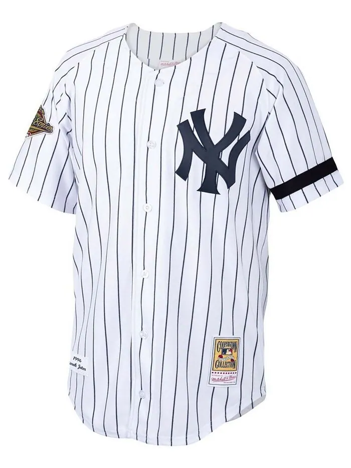Мужское белое аутентичное домашнее джерси New York Yankees Cooperstown Collection 1996 года — изображение 2 из 3, белый