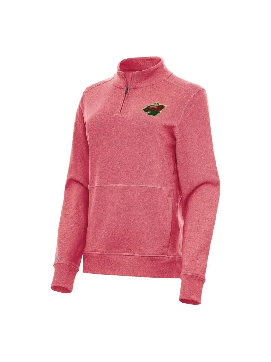 Флисовая кофта на молнии с капюшоном Antigua Crush Quarter-Zip — изображение 1 из 1, красный